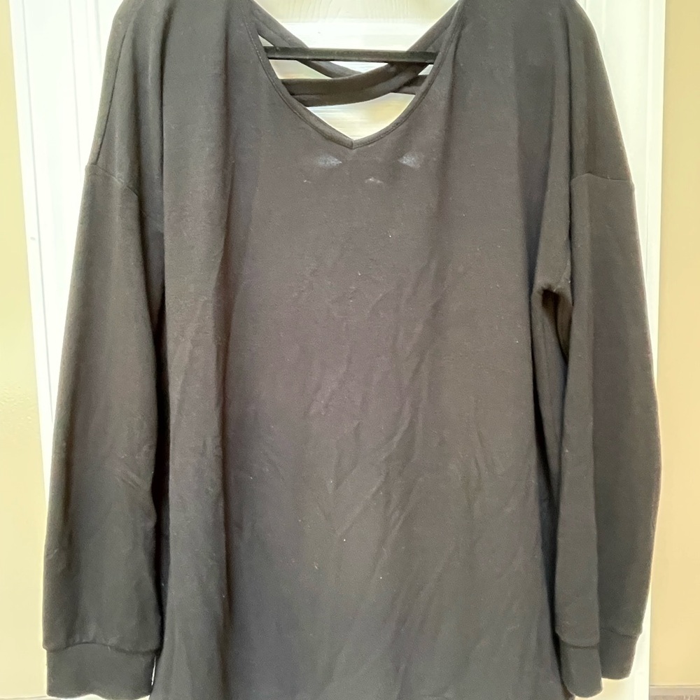 Cupio Black Relaxed Cut Out Hoodie